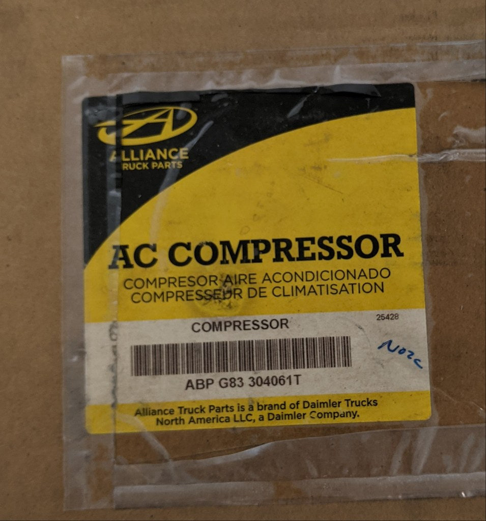 Alliance York Style Tube-O T210L-25428 A/C Compressor - P/N ABP G83304061T (9756582576444)