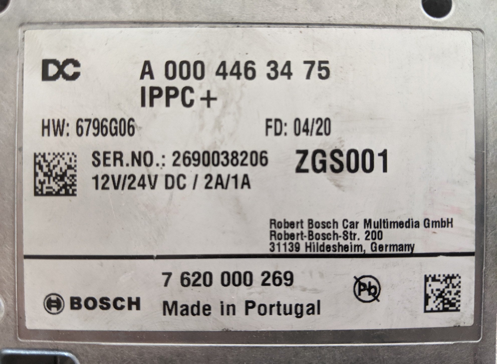 Damaged Freightliner ECU Control Unit - P/N A0004463475