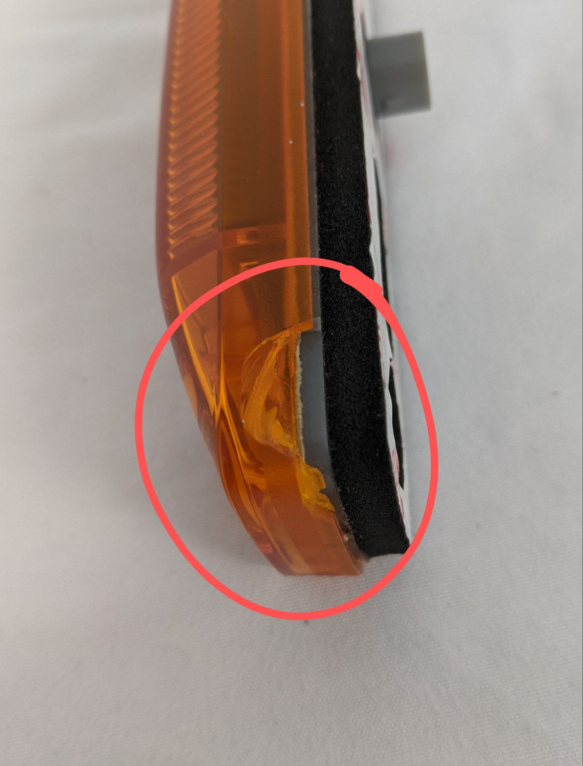 *Chipped* Western Star SAE LED Amber Visor Marker Light - P/N A66-09883-000 (9746274156860)