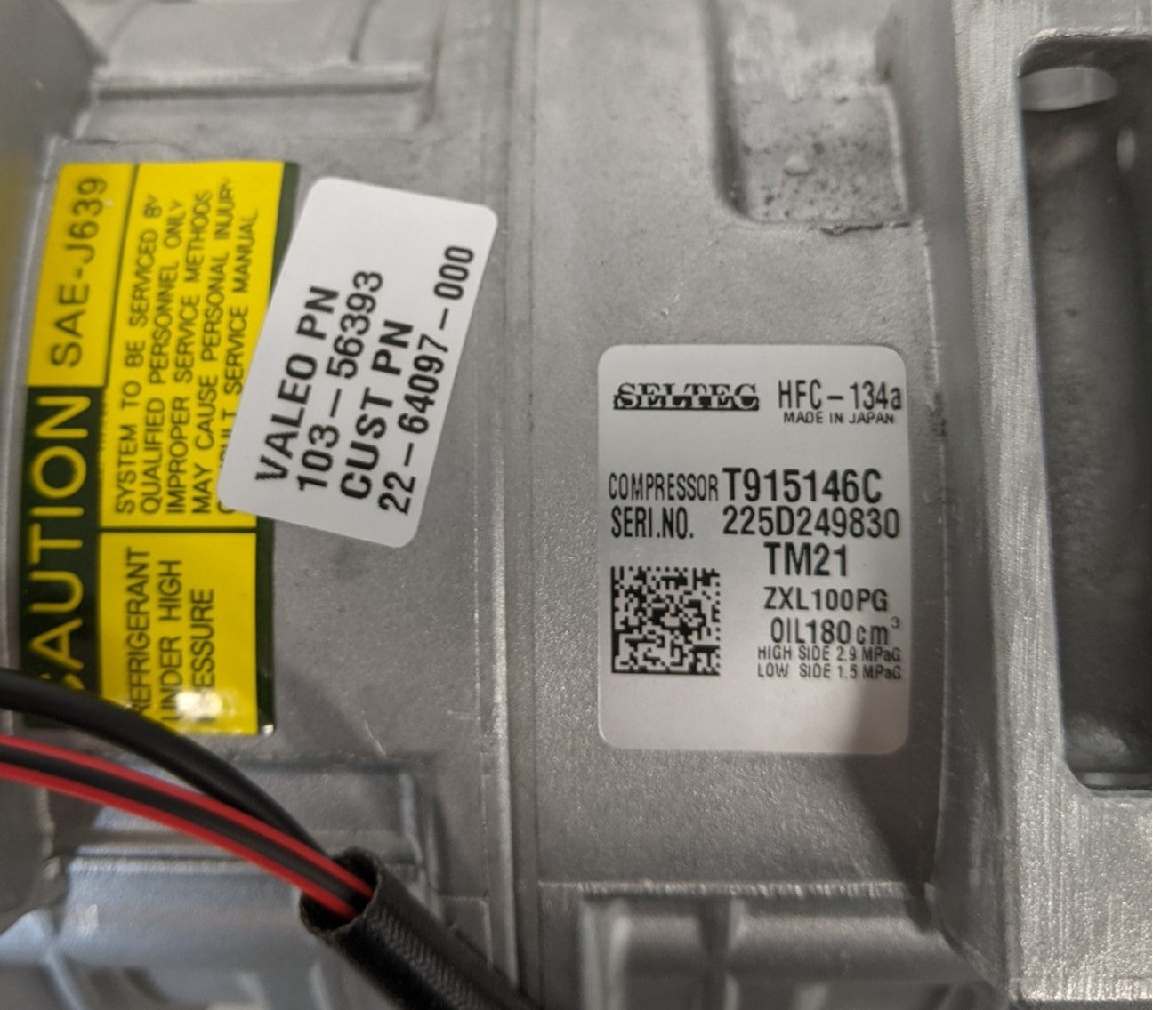 New Valeo Heavy Duty TM R134A 2 Groove A/C Compressor - 22-64097-000