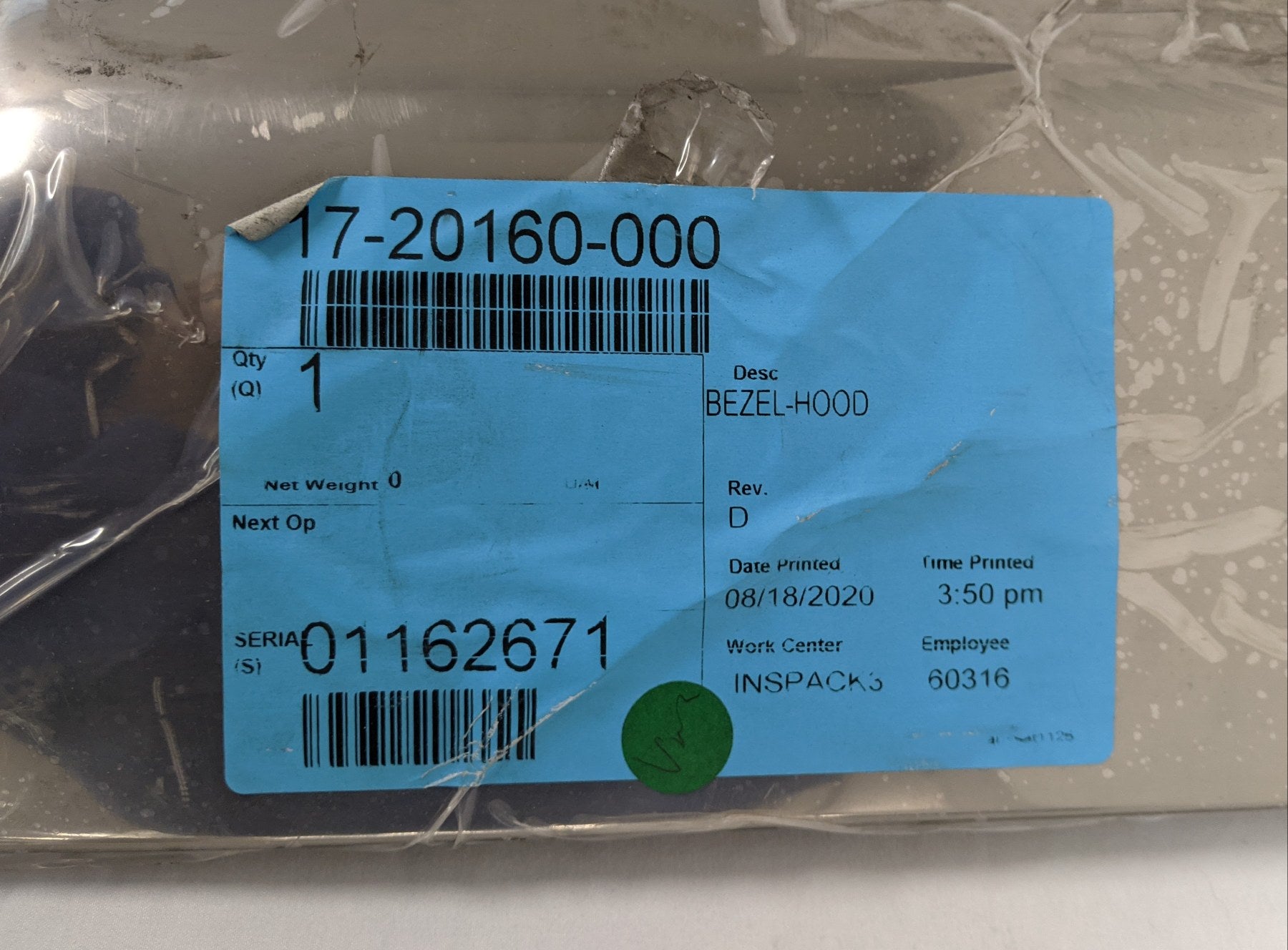 Western Star 5700 LH Hood Bezel Piece - P/N 17-20160-000