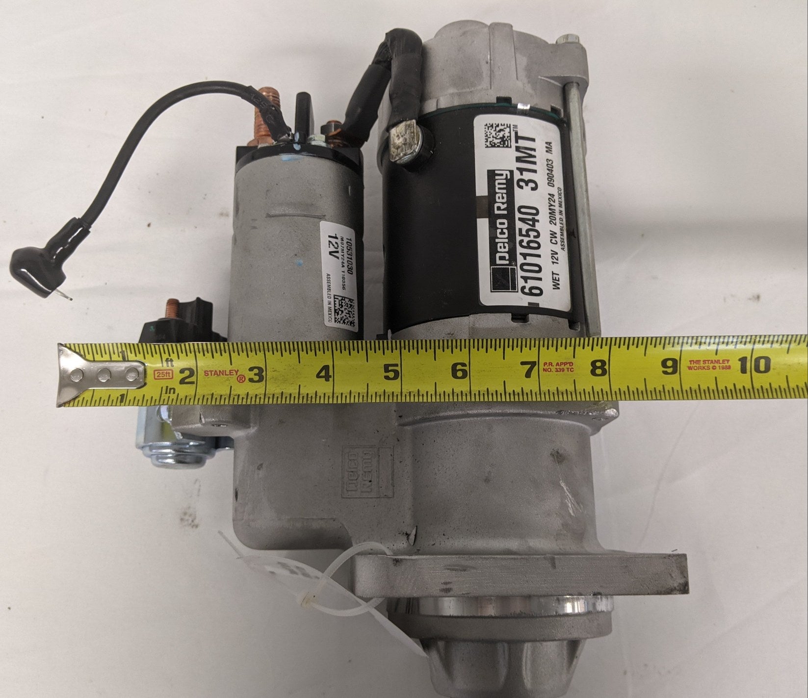 *Damaged Stud* Delco Remy 31MT Wet 12V CW Starter Motor - P/N DR 61016540 (9814095528252)