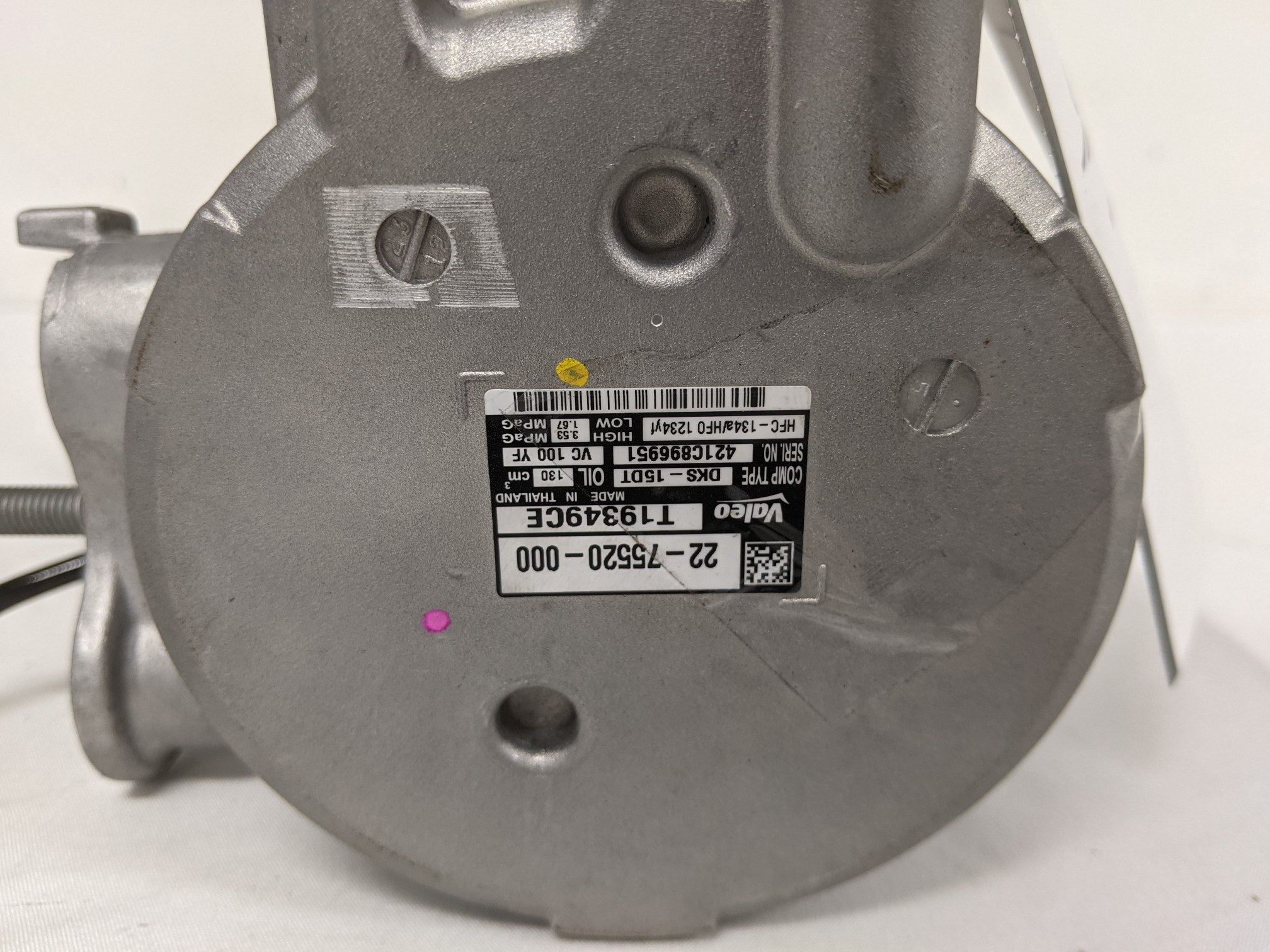 a5512様 Nicked Pulley* DKS-15DT 160 mm A/C Compressor - 22-75520-000
