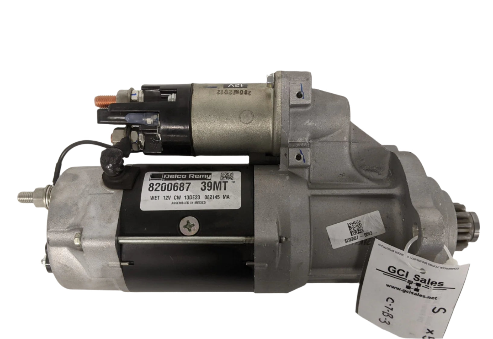 New Delco Remy 39MT OCP 12V Starter Motor - P/N DR 8200687 (9868286230844)