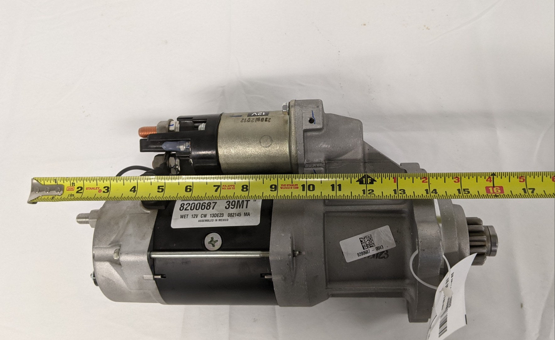 New Delco Remy 39MT OCP 12V Starter Motor - P/N DR 8200687 (9868286230844)