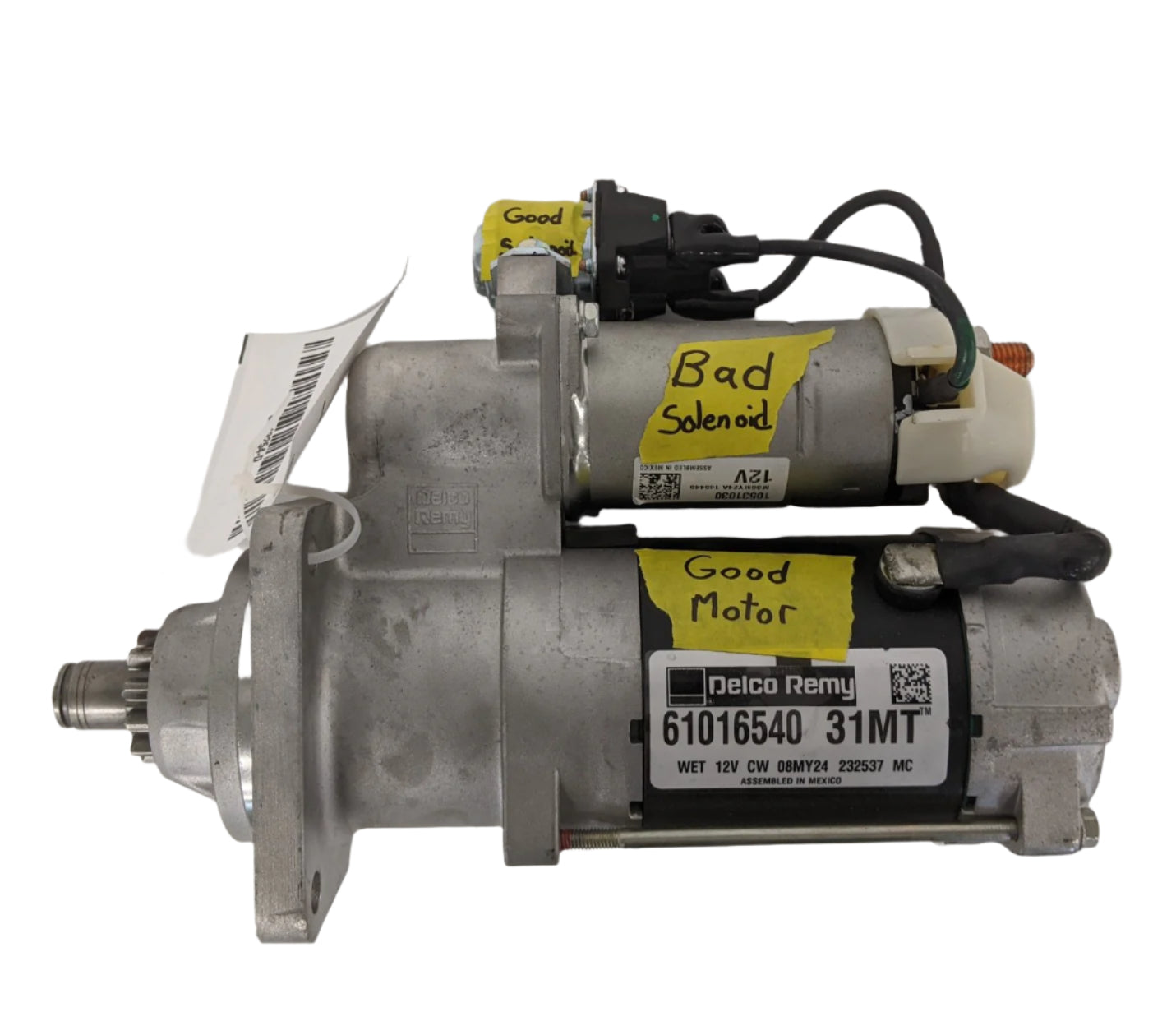 *Bad Solenoid* Delco Remy 31MT Wet 12V CW Starter Motor - P/N DR 61016540 (9865605939516)