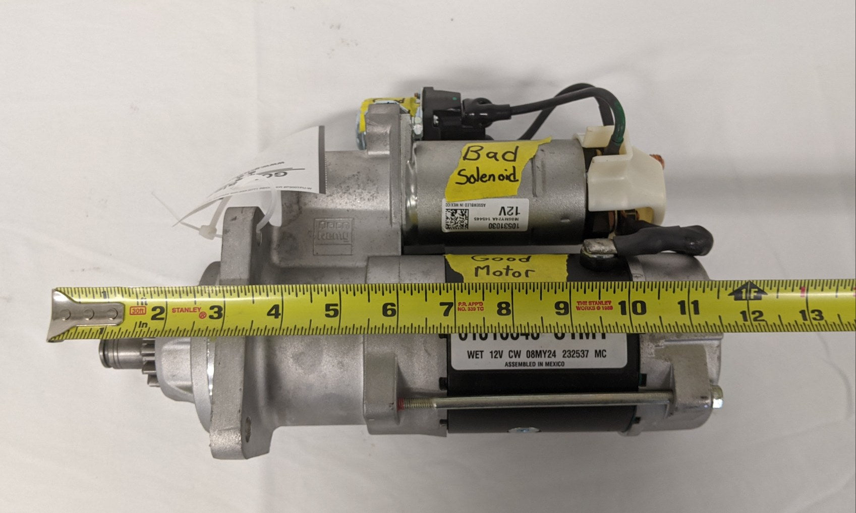 *Bad Solenoid* Delco Remy 31MT Wet 12V CW Starter Motor - P/N DR 61016540 (9865605939516)