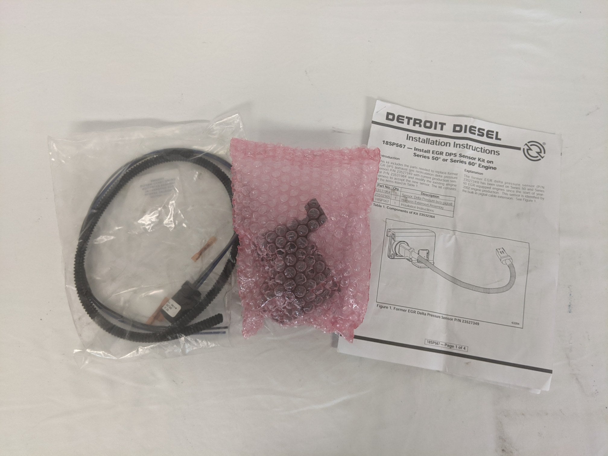 New Detroit Diesel EGR Delta Pressure Sensor Kit - P/N DDE 23532364 (9882627539260)