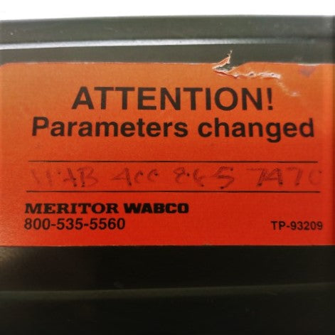 Meritor Wabco ABS Control Module ECU (Parameters Changed) - P/N: 400 865 747 0 (4516864524374)