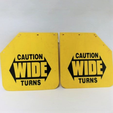 Pair Of Used "Wide Turn" Mud Flaps P/N: (RH)- 22-61643-561 , (LH)- 22-61643-551 (4518101221462)