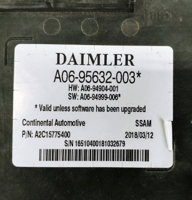 12V Config Body Controller By Daimler P/N  A06-95632-003 (4508155215958)