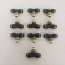 *Set of 10* SMC 1/4 MPT, (2) 3/8 PTC Male Branch Tee - P/N  SMC KV2T07 35S (6710327378006)