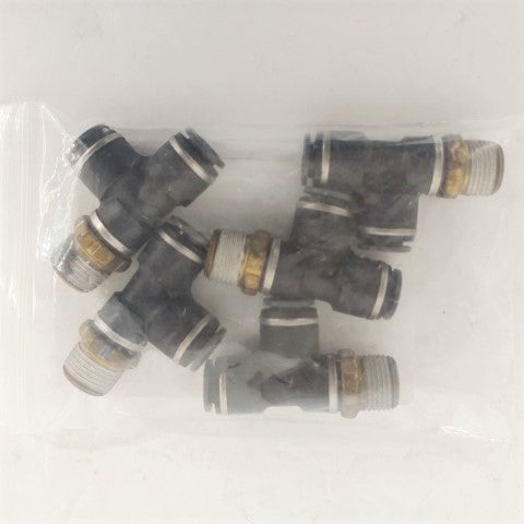 *Pk of 5* SMC 3/8" PTC Male Run Tee - P/N  SMC KV2Y11 36S (6710956195926)