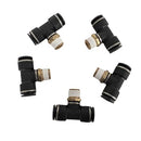 *Pk of 5* SMC (2) 5/8 PTC x ½ Male NPT Tee Branch - P/N: SMC KV2T15 37S (6710931456086)