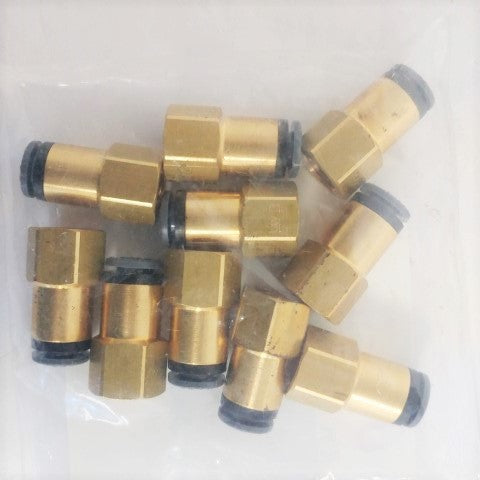 *Set of 10* SMC ¼ PTC x  1/8 Female NPT Straight Conn. - P/N: SMC KV2F13-37 (6710950199382)