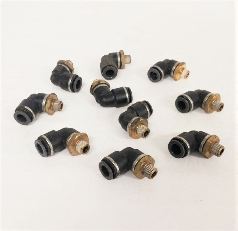 *Pk of 10* SMC 3/8 PTC x 1/8 Male NPT 90°  Elbow - P/N: SMC KV2L11 34S (6710918447190)