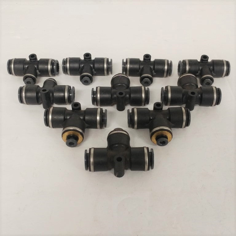 *Pk of 10* SMC (2) 3/8 PTC x 5/32 PTC Tee Union - P/N: SMC KV2T11 03 (6711340367958)