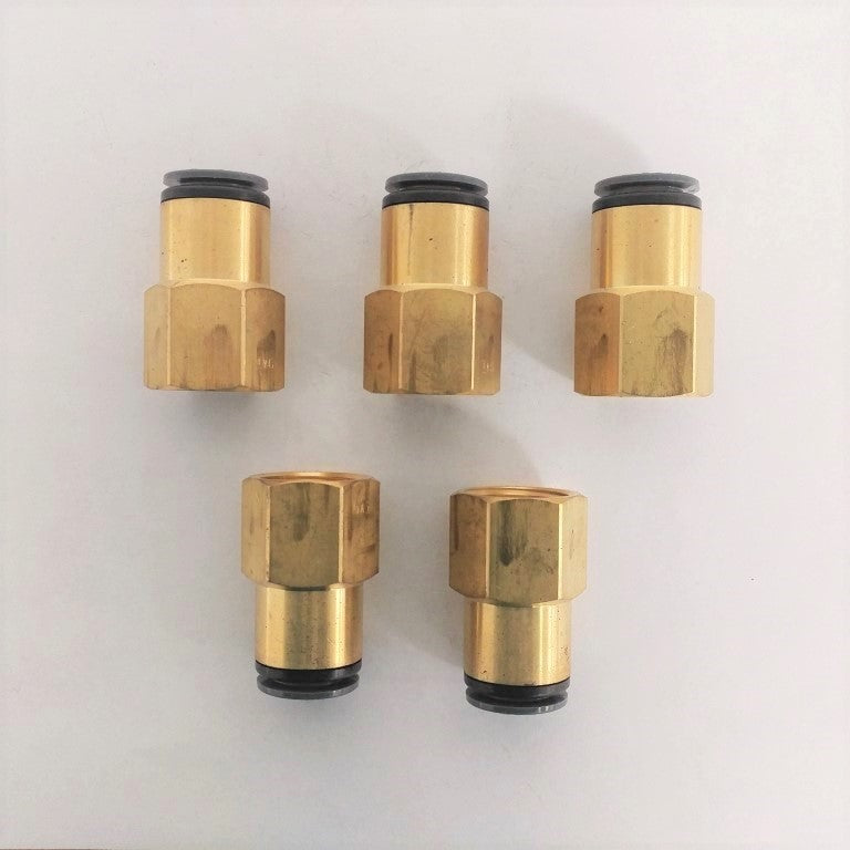 *Set of 5* SMC ½ PTC x  ½ NPT Straight Female Conn. - P/N  SMC KV2F13-37 (6785098448982)