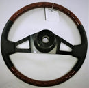 Freightliner 18" Woodgrain/Leather Steering Wheel *Damaged* P/N  A14-14568-003 (4550563168342)