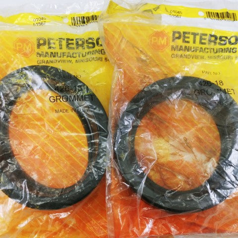 Peterson 4" Round Black PVC Grommet Set Of 2 P/N: 426-18 (4562869944406)