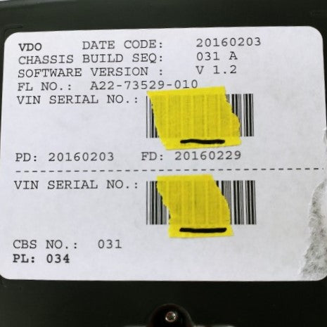 New Freightliner 7 Gauge Dash Cluster KM/H,Trans,1 Air P/N: A22-73529-010 (4564038418518)