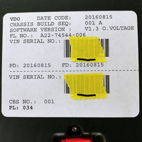 New Freightliner M2 Dash Cluster -KM/H- P/N: A22-74544-006 (4564211630166)