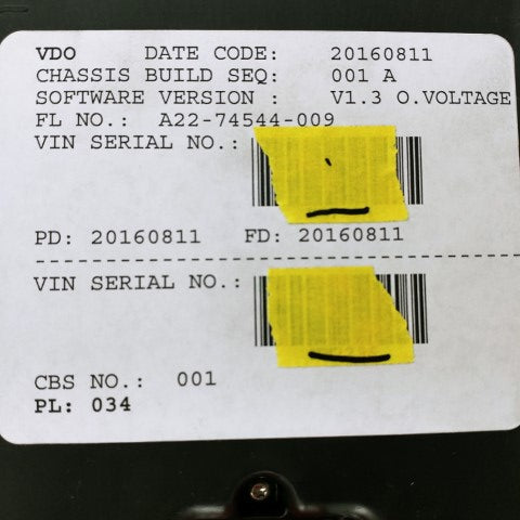 New Freightliner M2 Dash Cluster -KM/H- P/N  A22-74544-009 (4565438529622)