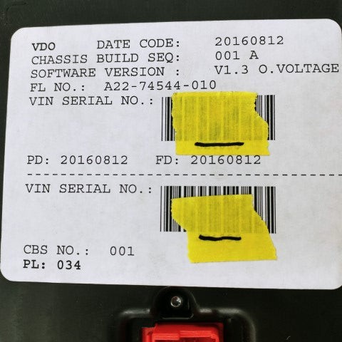 Freightliner M2 Dash Instrument Cluster -KM/H- P/N  A22-74544-010, A22-74544-028 (4565497806934)