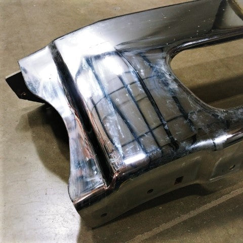 Damaged Freightliner M2 Chrome Bumper, LIC PLT P/N: A21-28177-003 (4575372083286)