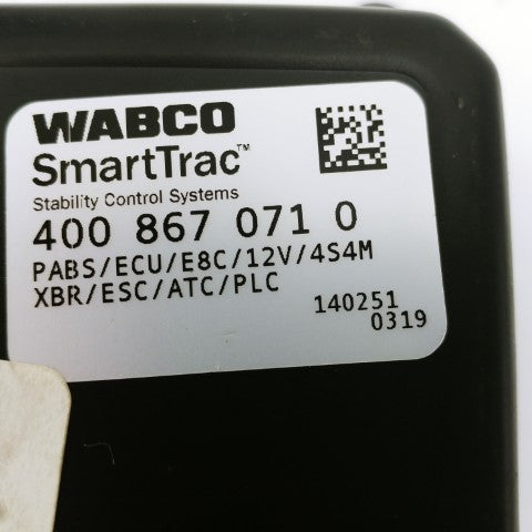 Damaged Wabco SmartTrac ABS Control Module ECU - P/N  400 867 071 0 (4595925778518)