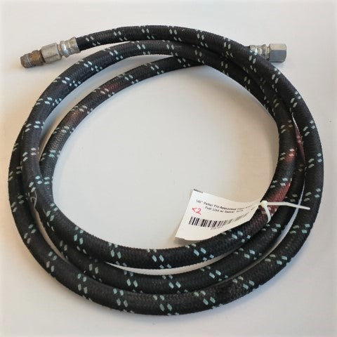 Used 146" Parker Pre-Assembled Fiber Braid Fuel Line w/ Swivel  Ends- P/N: 213-10 (6558147149910)