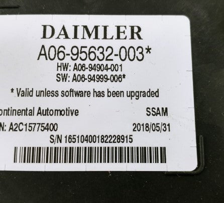 Freightliner Daimler 12 Version Config Body Controller P/N- A06-95632-003 (4508155445334)