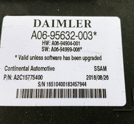 Freightliner Daimler -12 Version Config Body Controller P/N  A06-95632-003 (4508155183190)