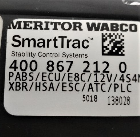 Used Meritor Wabco SmartTrac Stability Control Systems PABS ECU - P/N: 400 867 212 0 (6569863872598)