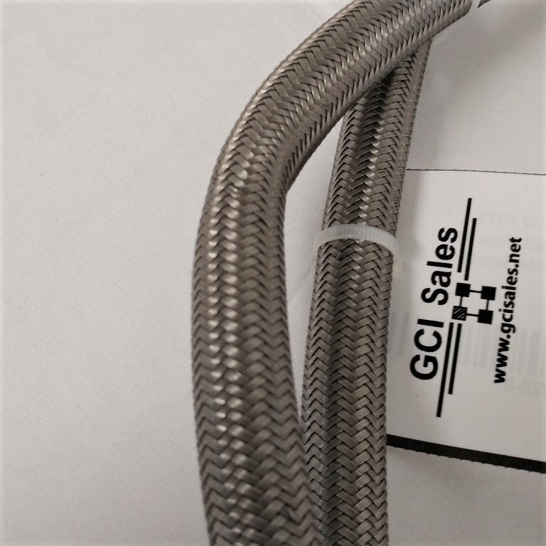 Parker 96" 919-12 PTFE Stainless Steel Braid Hose w/ 1-1/16"-12 Female Swivel (6748020867158)