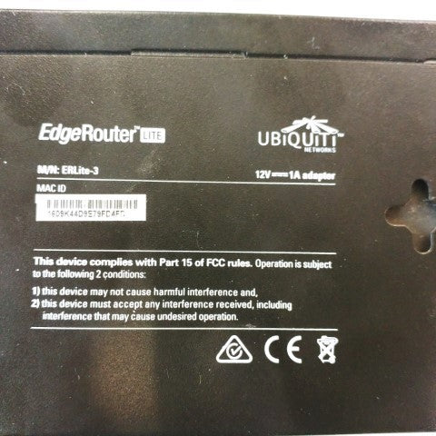 Ubiquiti Edgerouter Lite *FOR PARTS ONLY* (4695223238742)