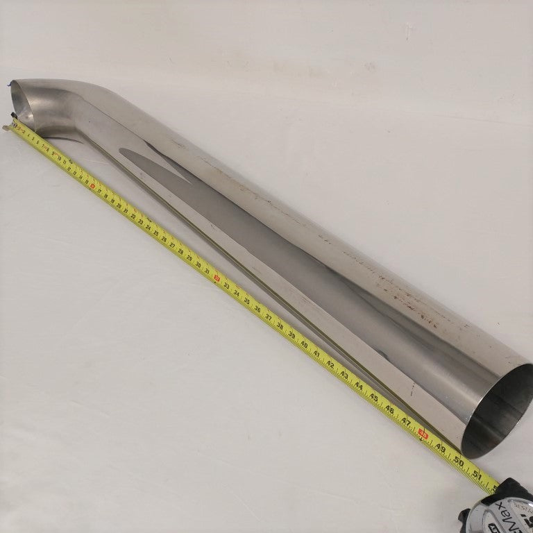 Used 5" Polished Curved SS Exhaust Pipe Stack - P/N: 04-29504-050 (6754125840470)