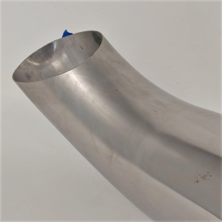 Used 5" Polished Curved SS Exhaust Pipe Stack - P/N: 04-29504-050 (6754125840470)