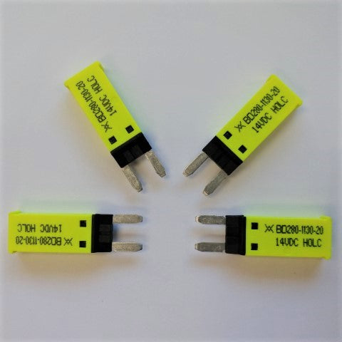 *Set of 4* Littlelfuse 14 V, 20A, High Temp Bladed PPTC Fuse - P/N: 23-13914-120 (6574055489622)