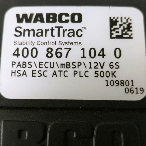 Meritor Wabco SmartTrac ABS ECU Controller *Damaged* - 400 867 104 0 (4704298270806)