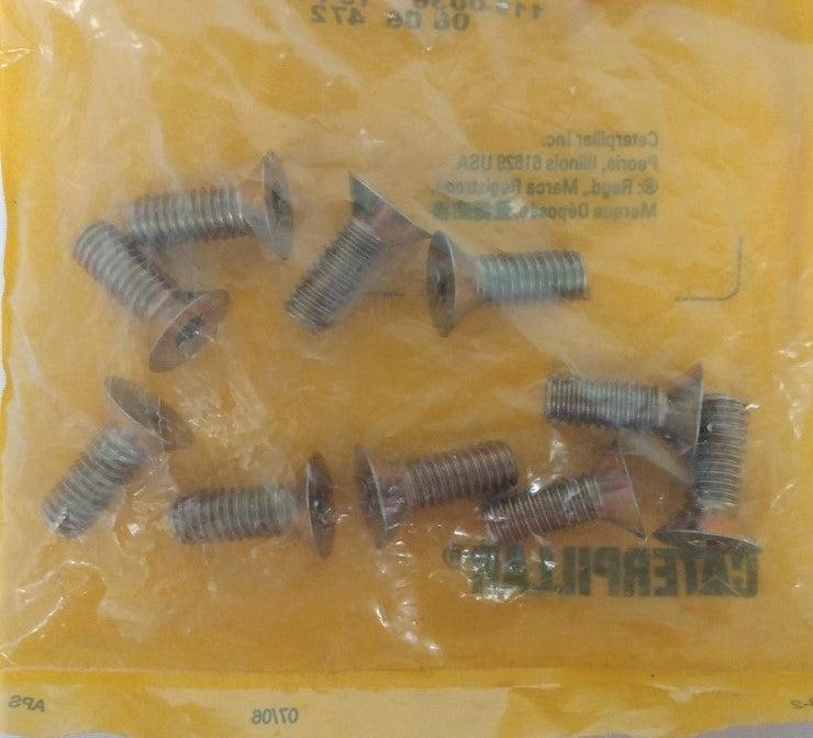 *Lot of 10* CAT 7/8" Long 5/16"-18 Threads Flat Head Screw - P/N  1190036 (6781264724054)