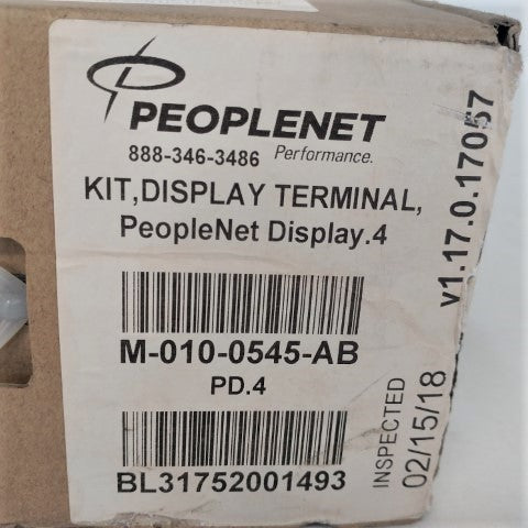 PeopleNet Touchscreen Display Terminal - P/N: L019-0506-AB (6586522501206)