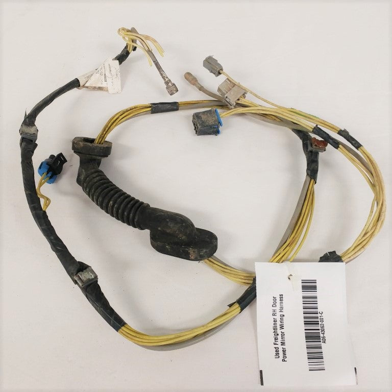 Used Freightliner RH Door Power Mirror Wiring Harness - P/N: A06-43062-001 (6770446270550)