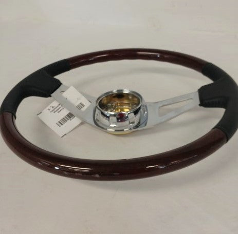 Freightliner/Western Star Woodgrain & Leather Steering Wheel P/N : A14-18546-000 (6591241257046)