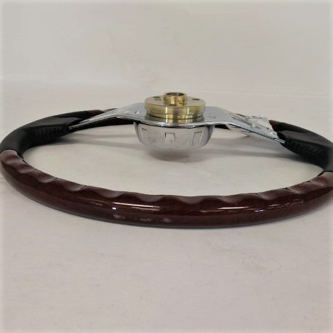 Freightliner/Western Star Woodgrain & Leather Steering Wheel P/N : A14-18546-000 (6591241257046)