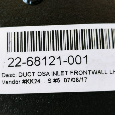 Freightliner Frontwall  OSA-Inlet Duct - P/N: 22-68121-001 (4787356663894)