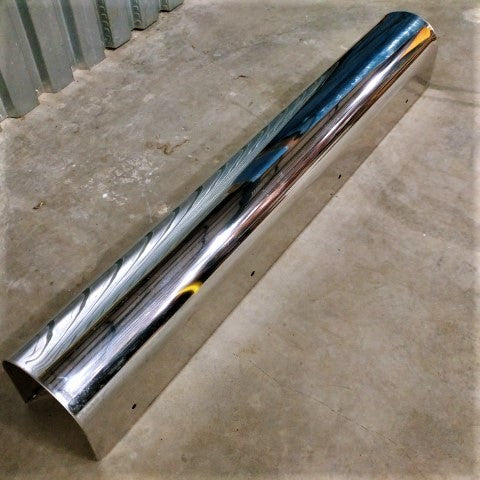 Chrom heat shield 2-1/4 - 57 mm - 254 mm long