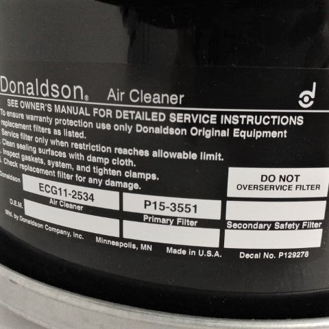 Donaldson 11 59XX Air Cleaner - P/N  ECG11-2534 (6781518512214)