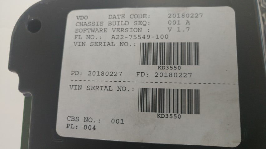 Freightliner Cascadia 7-Gauge Dash Instrument Cluster - P3 - P/N: A22-75549-100 (3968093356118)