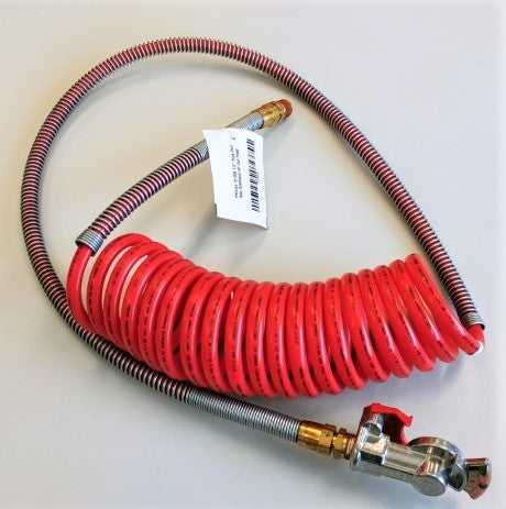 Pirate Brand 1 in. x 50 ft. Air Hose Assembly with Couplings, Red